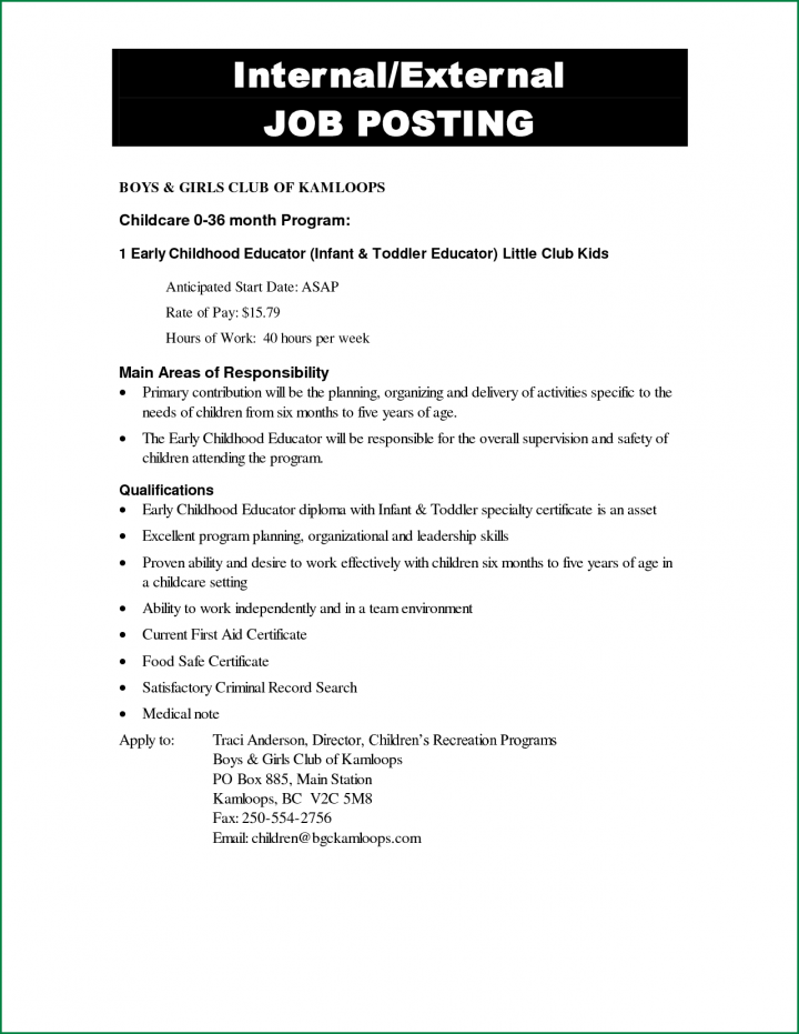 sample of internal job posting 75052619 e