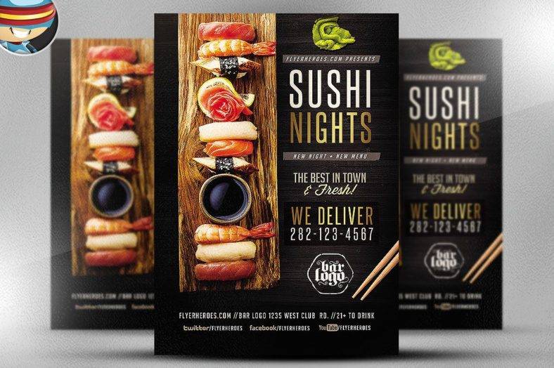 sushi nights flyer template cm 1 788x524