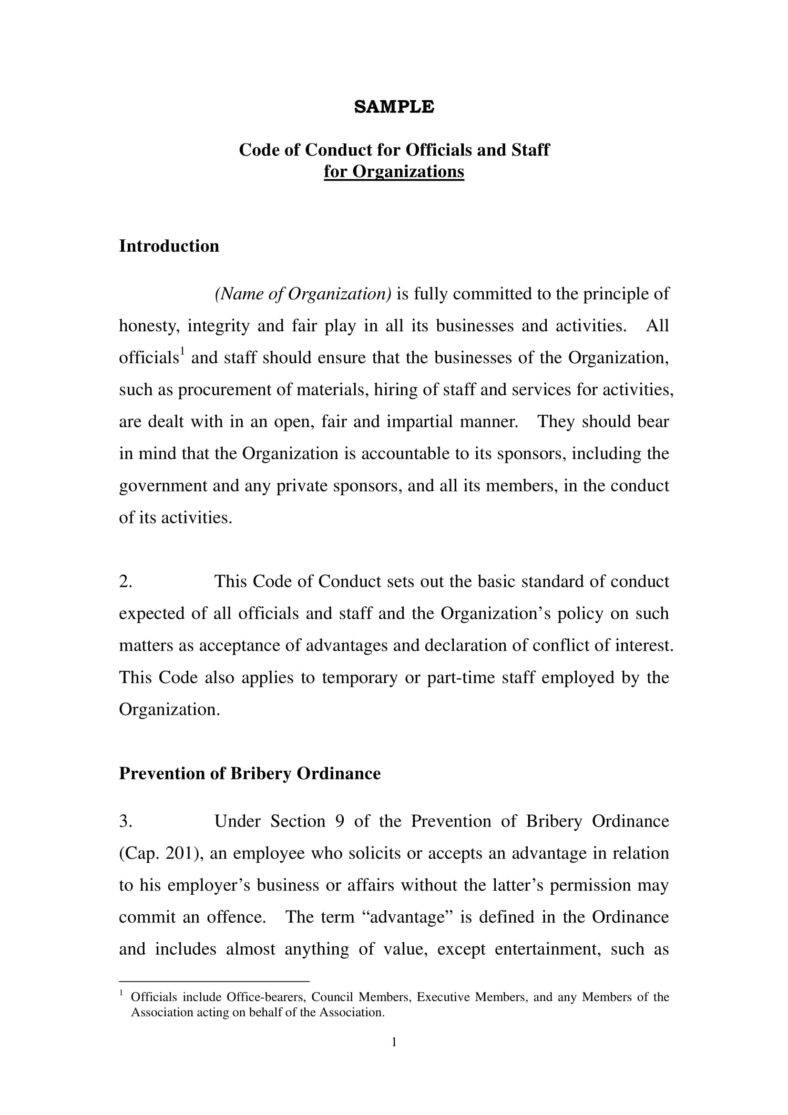 Image 18 for Business Ethics Policy Template