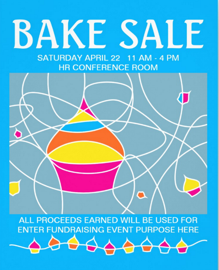 bakery place fundraising flyer template