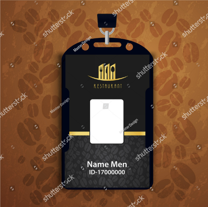 black restaurant identity card template