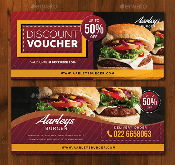 23 Compelling Restaurant Discount Card Designs Templates PSD AI