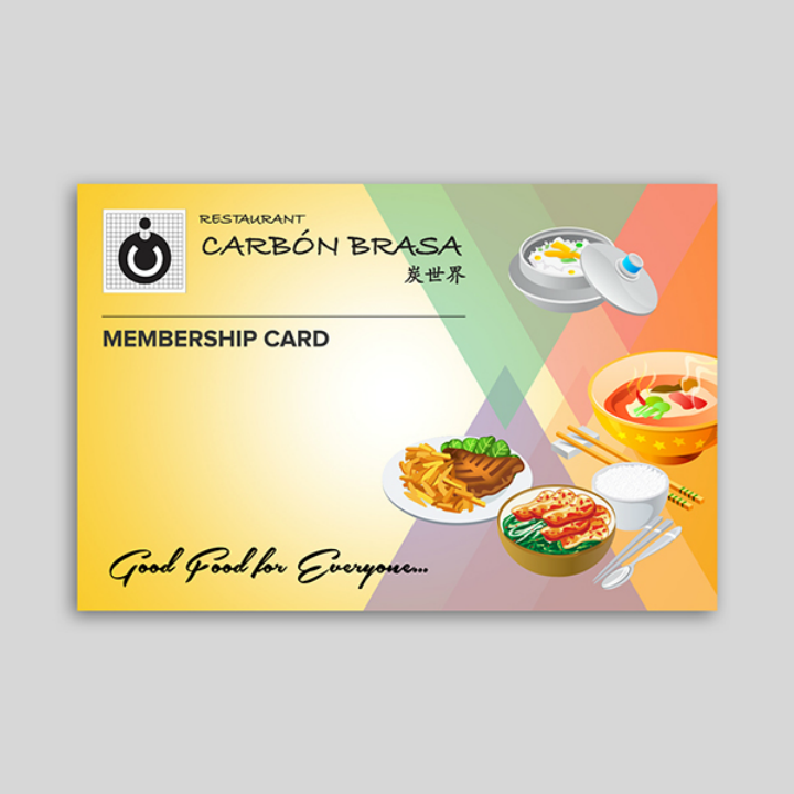 carbon brasa membership card template
