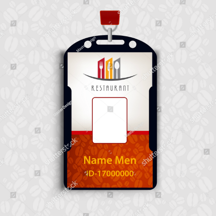 clean restaurant identity card template