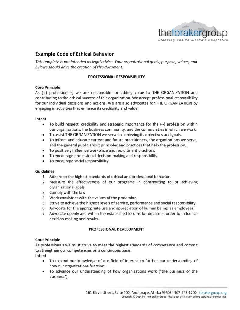 code of ethical behavior template 3