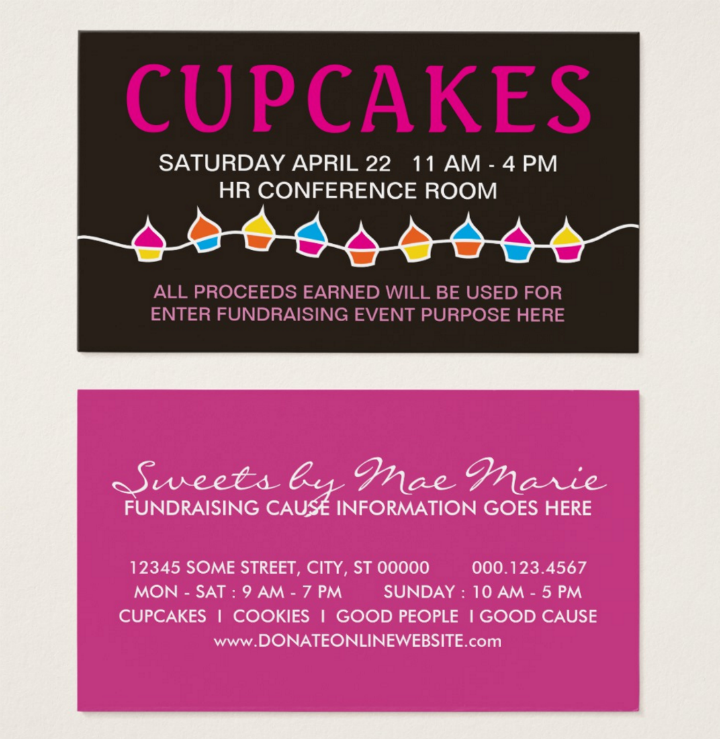 cute bakery fundraising flyer template
