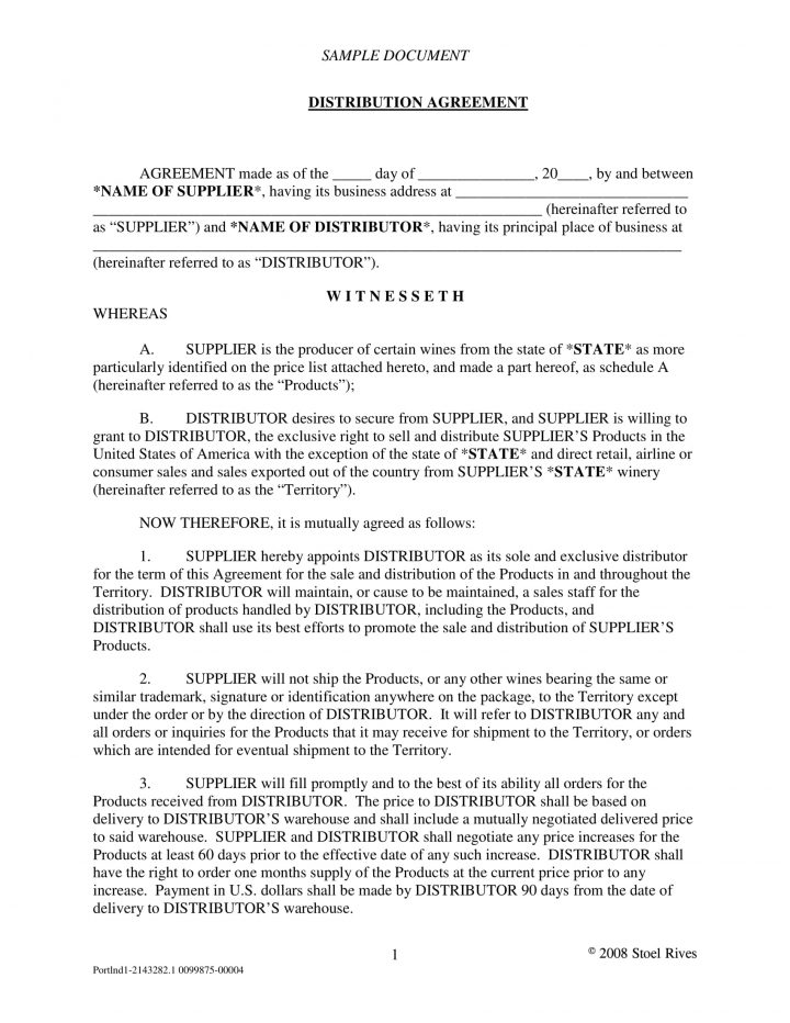 6+ Supply Agreements for a Restaurant, Cafe & Bakery PDF