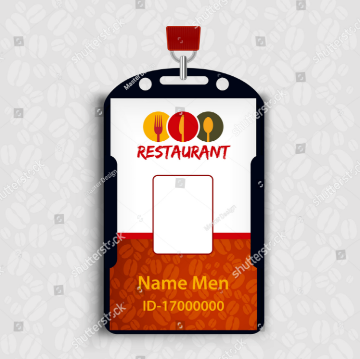 editable restaurant identity card template
