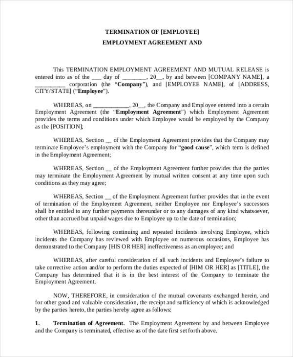 23+ Employee Termination Templates Word, PDF, Excel