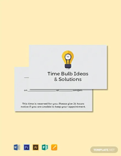 free blank appointment card template