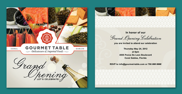 gourmet restaurant grand opening invitation template