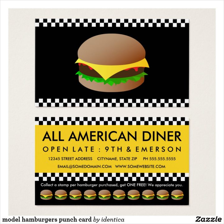 hamburger punch card