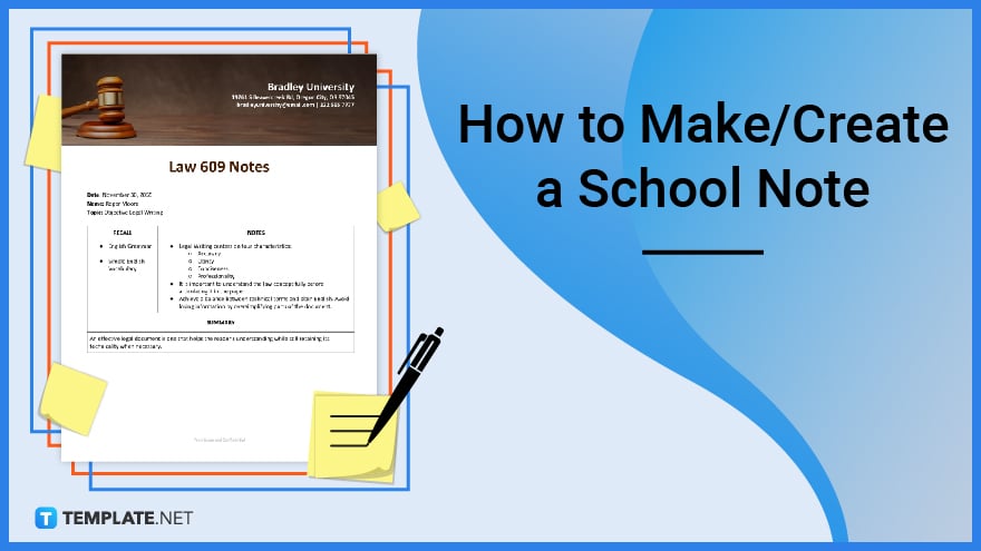 how to makecreate a school note templates examples 20