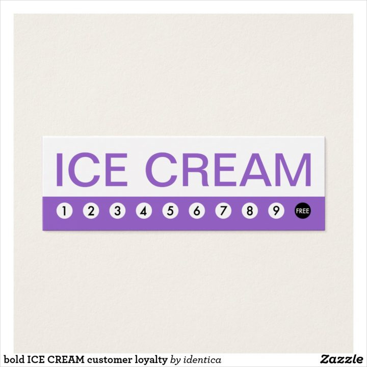 ice cream mini loyalty business card