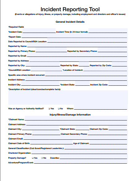 incident reporting tool