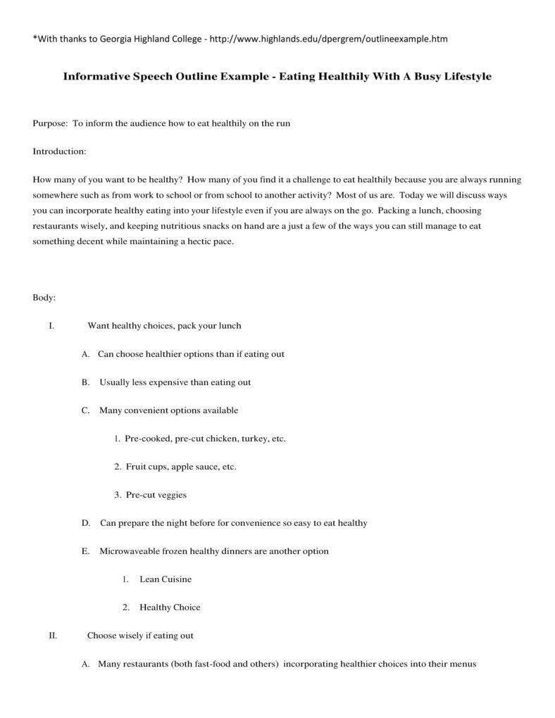 informative speech outline for healthy eating 788x1020