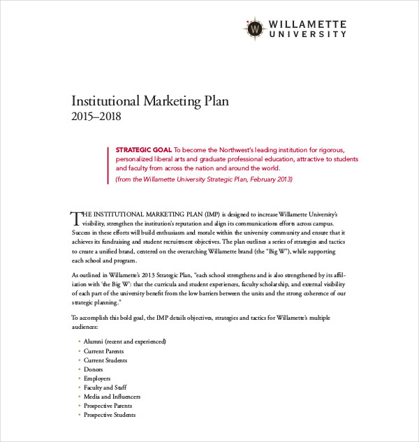 marketing plan for education companies