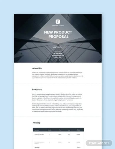 new product proposal template