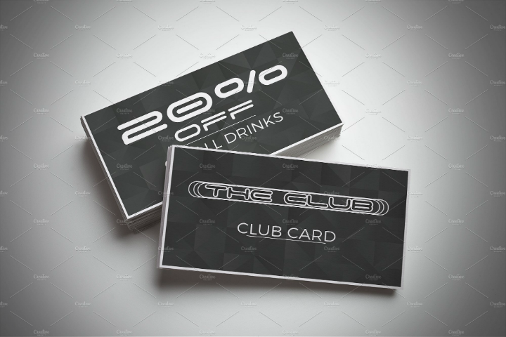 night bar club membership card template