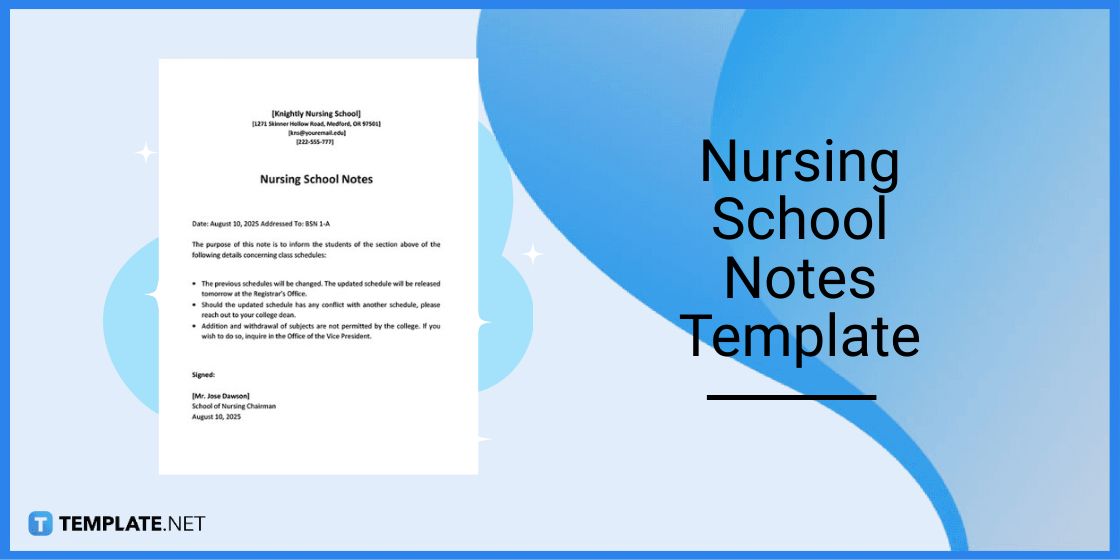 nursing school notes template