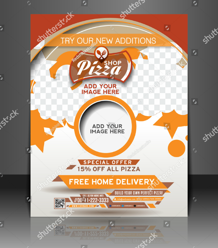 pizza shop takeaway flyer template