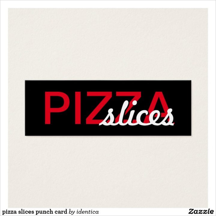 pizza slices punch card