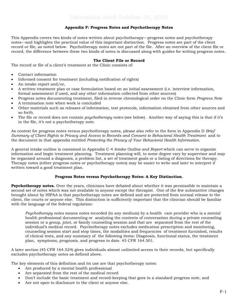 8  Psychotherapy Note Templates for Good Record Keeping PDF Free