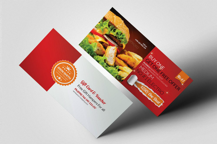 restaurant food gift card template