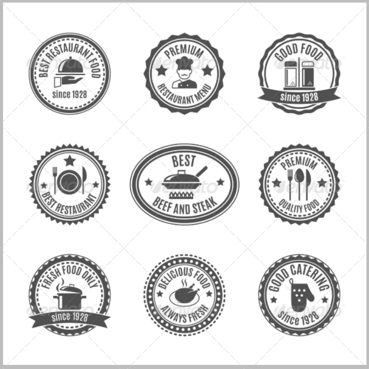 18+ Restaurant Label Tag Templates PSD, AI