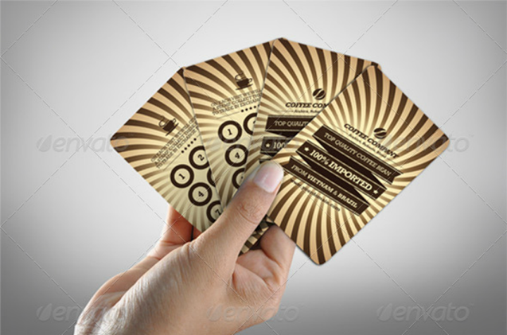 retro coffee restaurant membership card template
