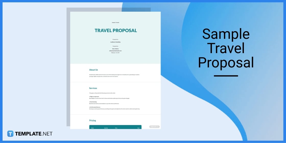 sample travel proposal template