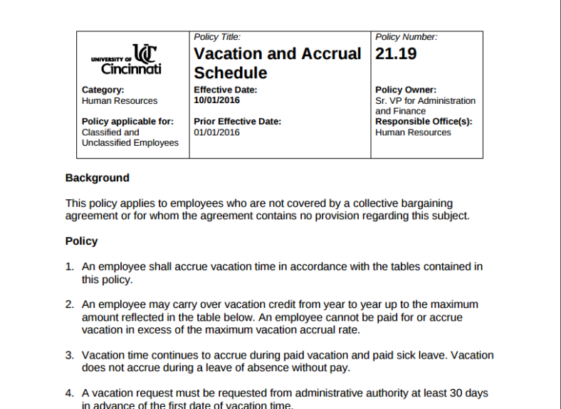 9+ Holiday Vacation Policy Templates PDF