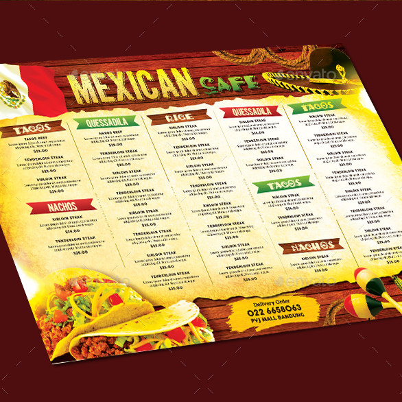 16+ Mexican Menu Designs & Templates PSD, AI Free & Premium Templates