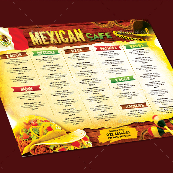 Mexican Menu 16 Free Templates In PSD AI