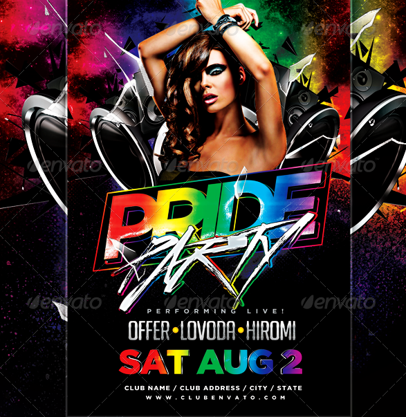 LGBT Pride Event Flyer Template, Graphic Templates - Envato Elements