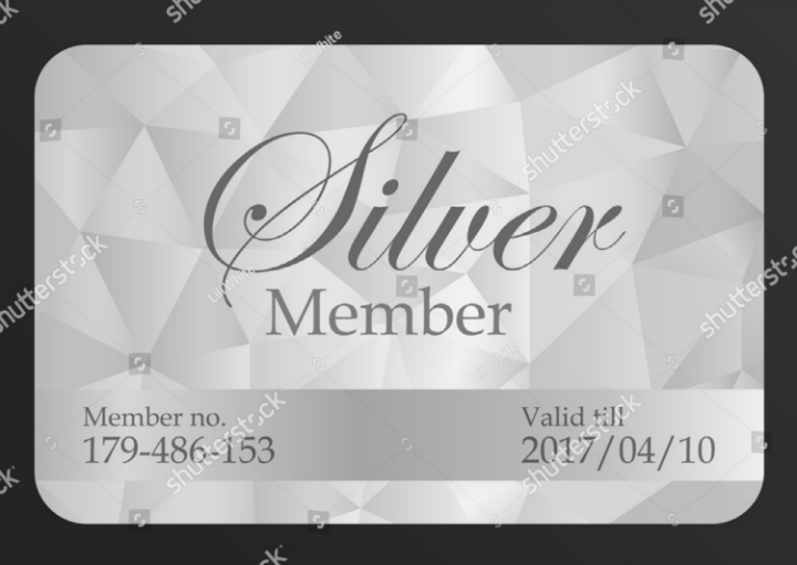 silver restaurant member card template
