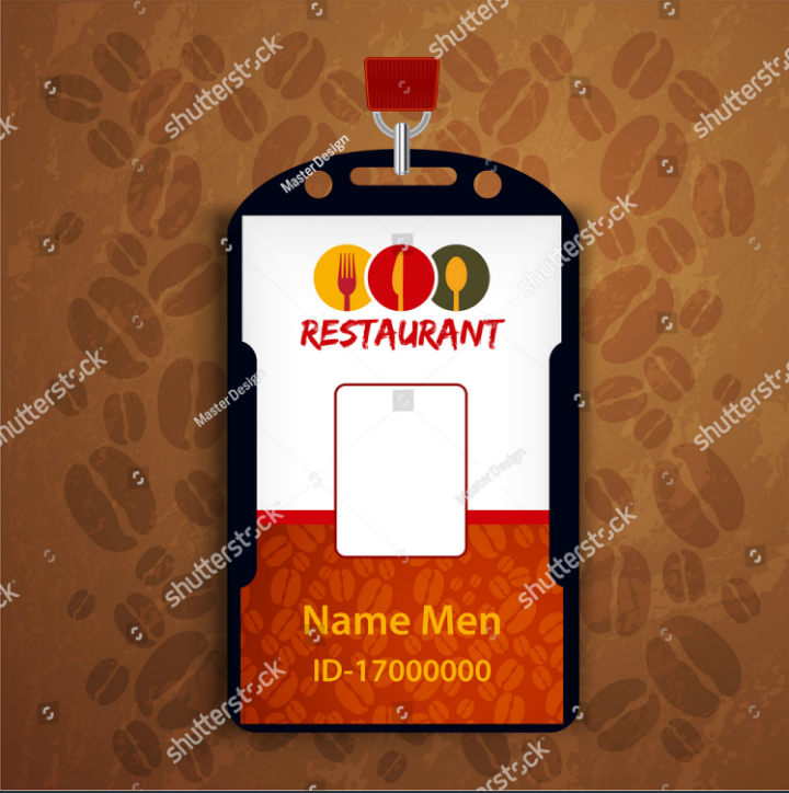 simple restaurant identity card template