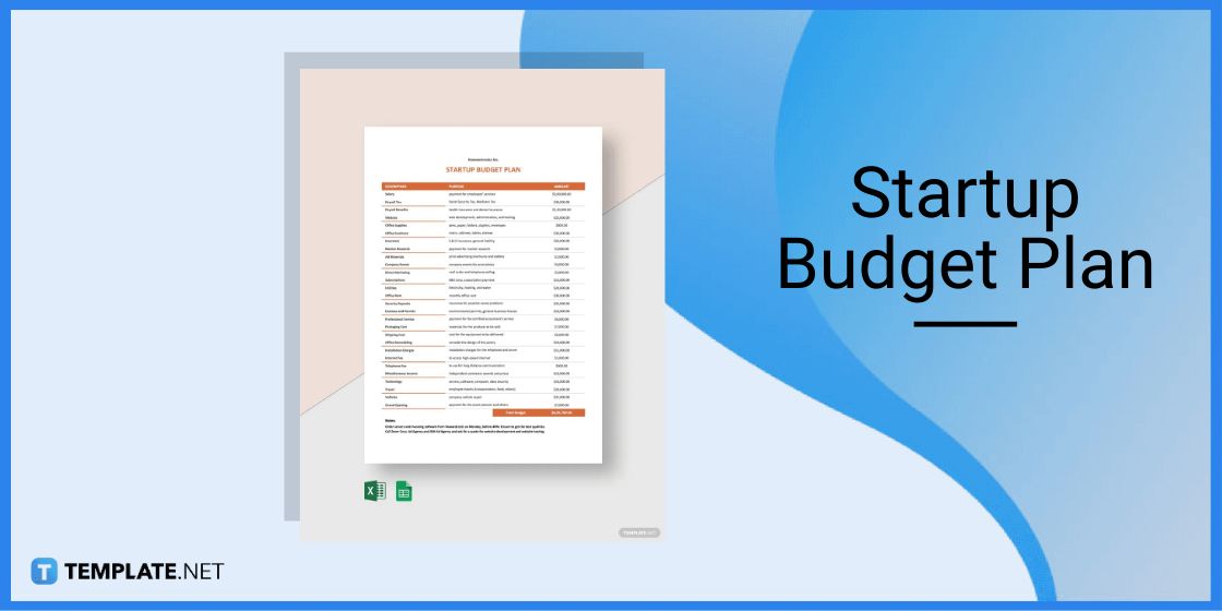 startup budget plan template