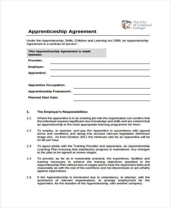 How to Make an Apprenticeship Contract Agreement