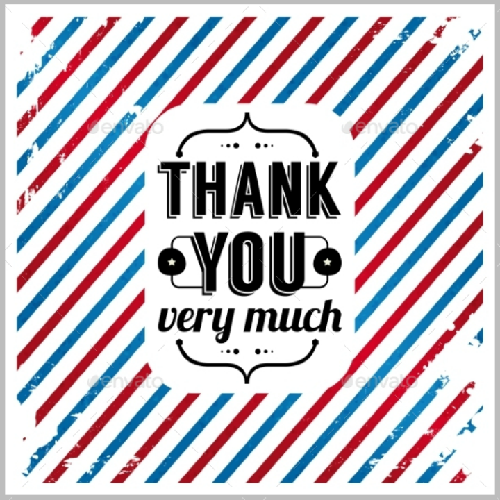 tricolor grunge restaurant thank you card template