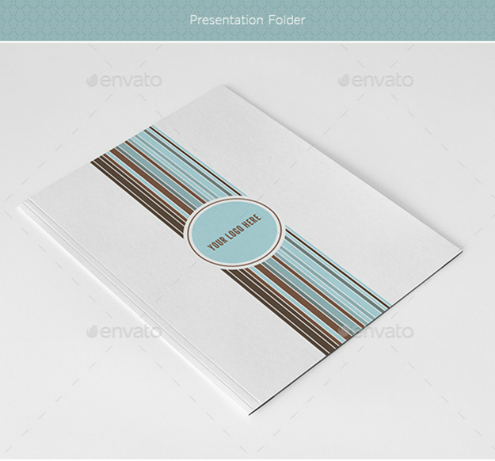 white restaurant presentation folder template