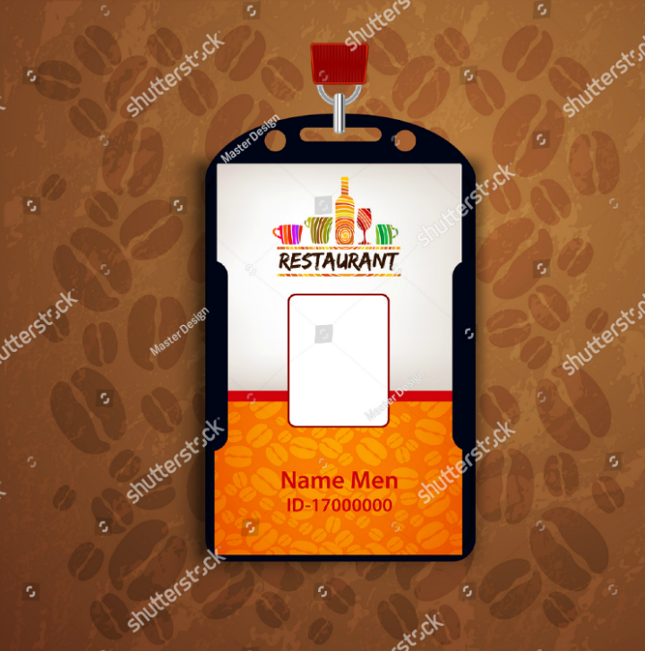 wine restaurant identity card template