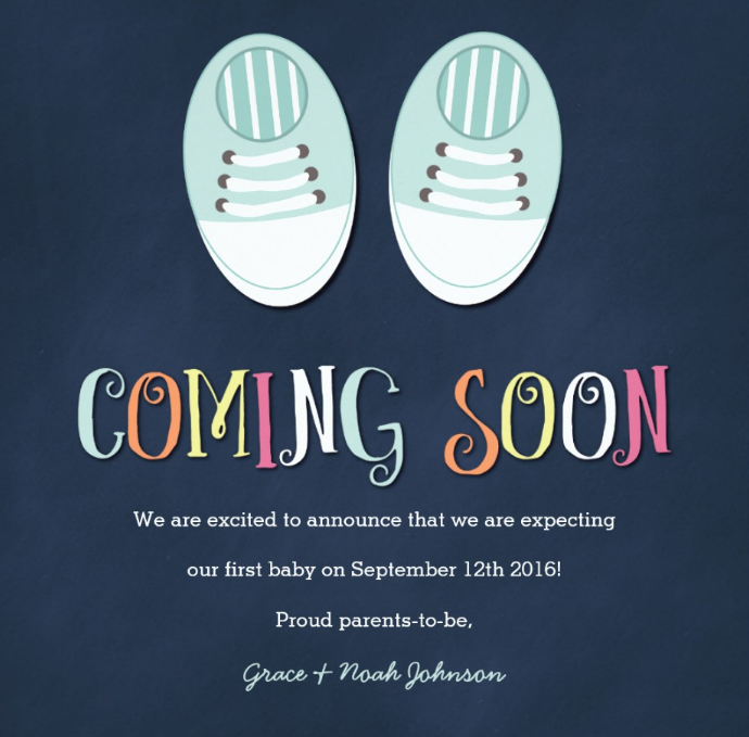 Pregnancy Announcement Cards Free Template Printable Templates