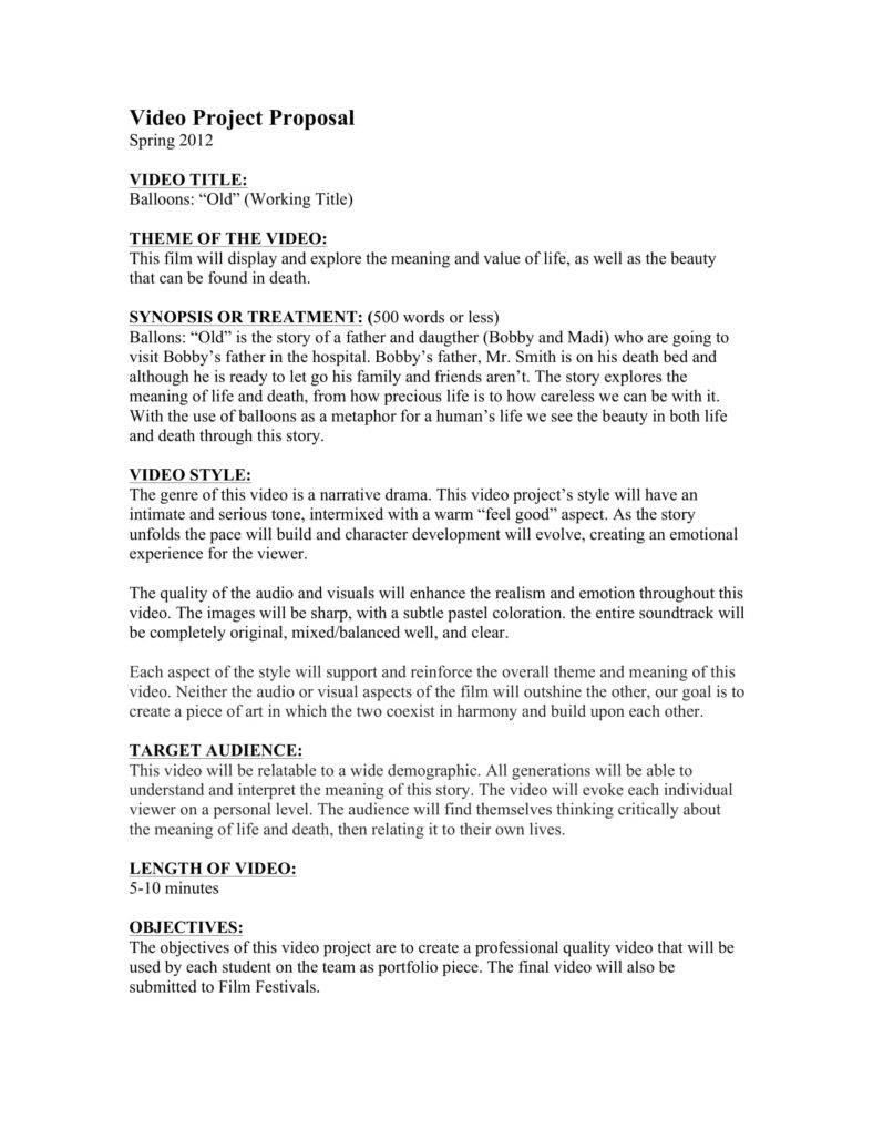 12+ Film Proposal Templates For Your Project