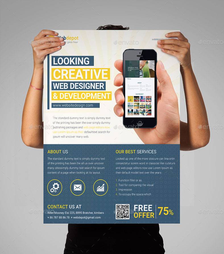 18 + Web Design Flyer Templates for Web Designers and Developers PSD