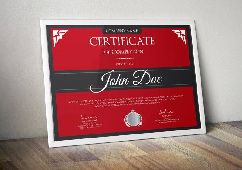 19 Course Completion Certificate Designs And Templates Psd Indesign