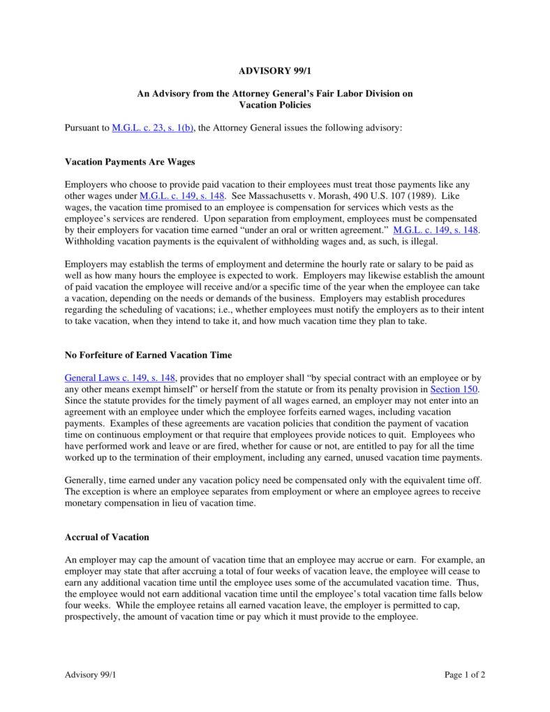 9 Holiday Vacation Policy Templates PDF