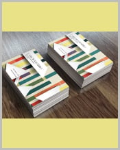 3d-business-card-with-colored-stripes
