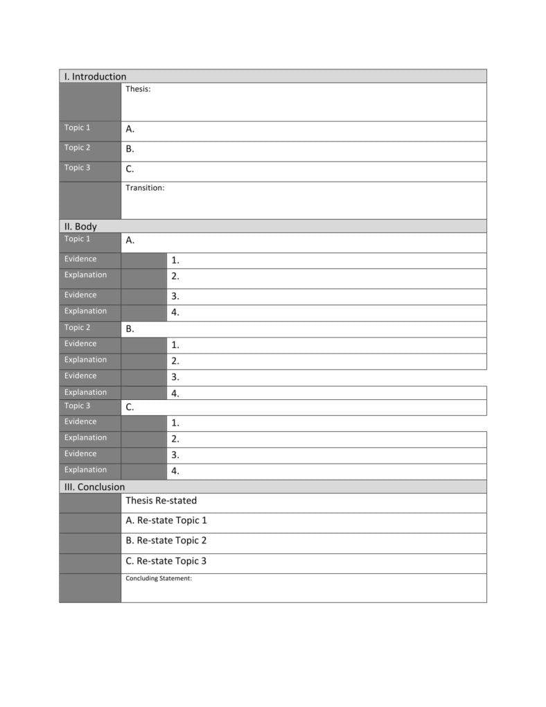 11+ Argumentative Essay Outline Templates - PDF  Free & Premium In Argumentative Essay Outline Worksheet