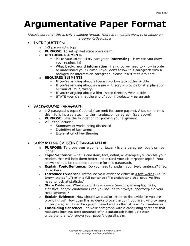 definition argument essay template